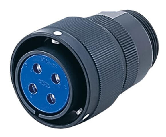 MS Series Circular Connector - M12, Bayonet One-Touch Lock, Waterproof, Plug Female