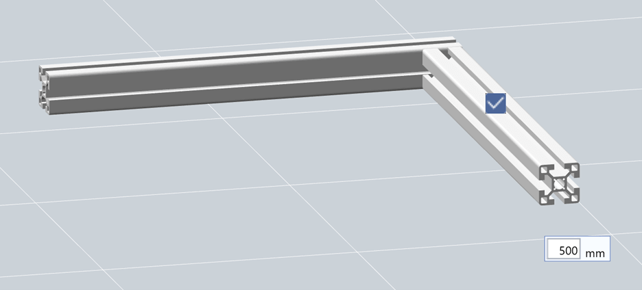 Click and drag option connecting extrustions.