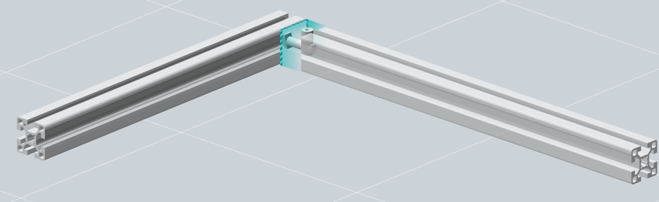 Click and drag option connecting extrustions and automatically adding a joint fastener.