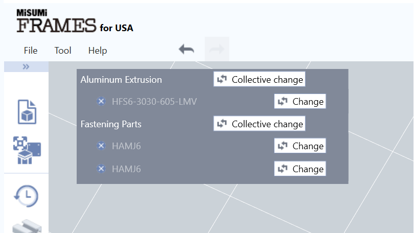 aluminum extrusion design software frames - highlight just the brackets 