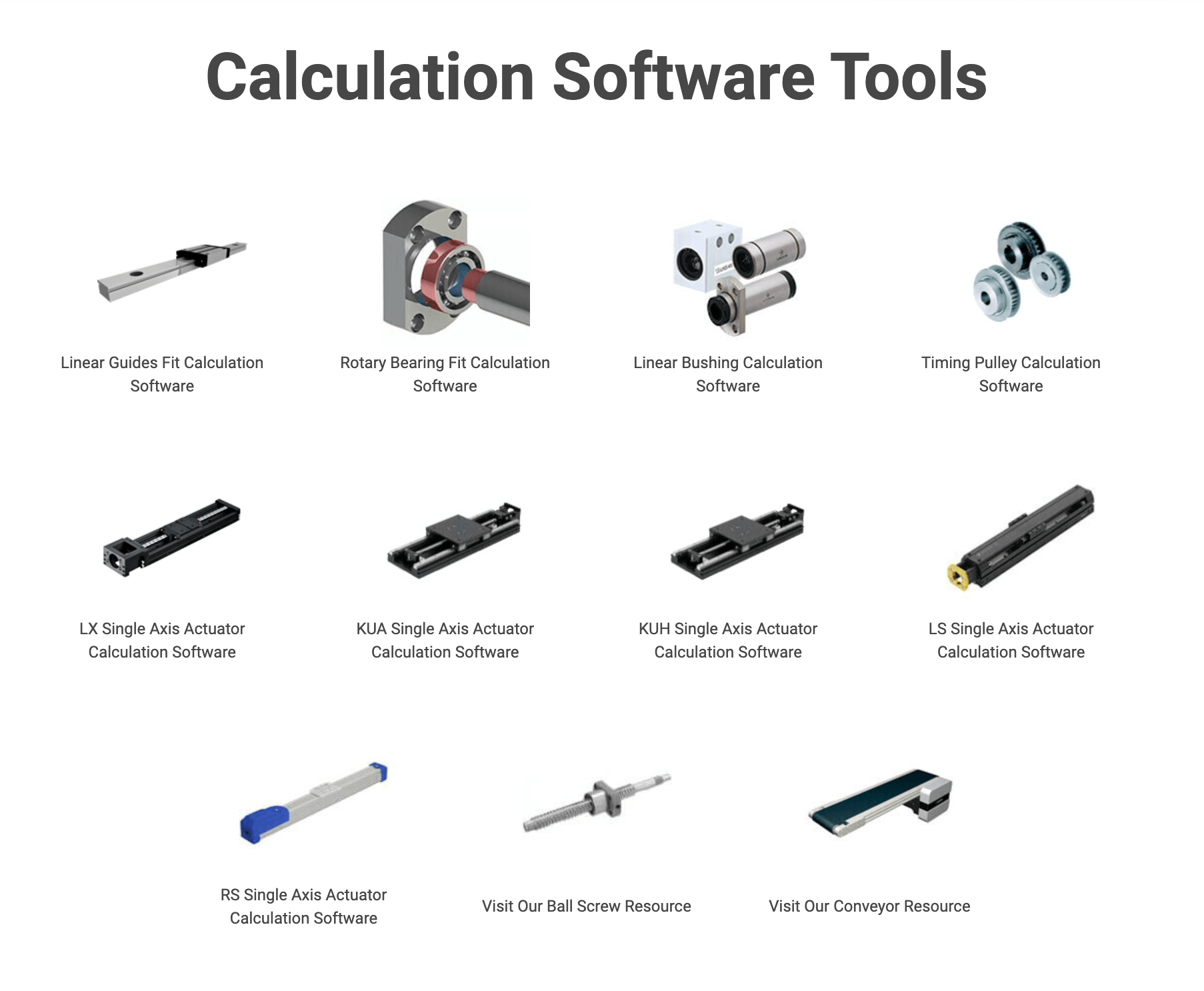MISUMI calculation software tools