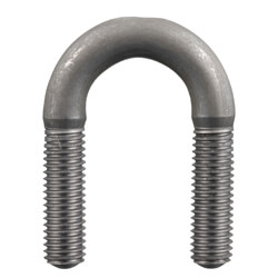 Standard U-Bolts: Plain Stainless Steel, M10 Thread, For Pipe Size 3/4