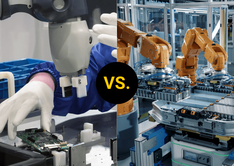 industrial robots vs cobots misumi